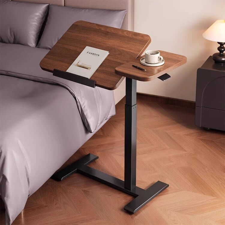 Mesa de cama elevadora móvil Mesa de computadora Mesa de escritorio de escritorio de dormitorio Mesa de escritorio de escritorio de estudiantes Mesa lateral plegable