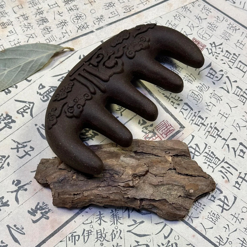非遗传承手工何首乌中药材生发养发黑发头部按摩梳子合香梳经络梳|undefined