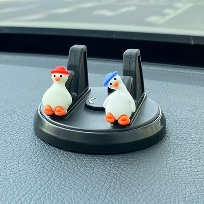 Car phone holder, 2025 New Car Supplies In-Car - sitting-mobile-phone-bracket-red-and-blue-cap-duck