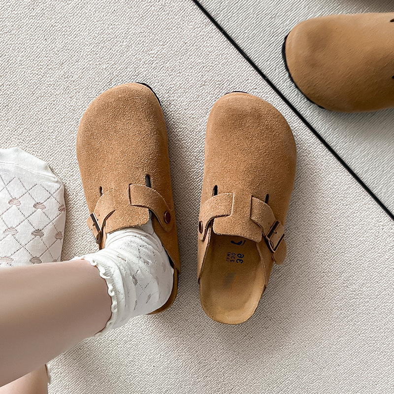 Foreign trade supply BK versatile Birkenstock shoes, new model for outdoor wear, cork sole, unisex slip-on closed-toe mules, Birkenstock sandals