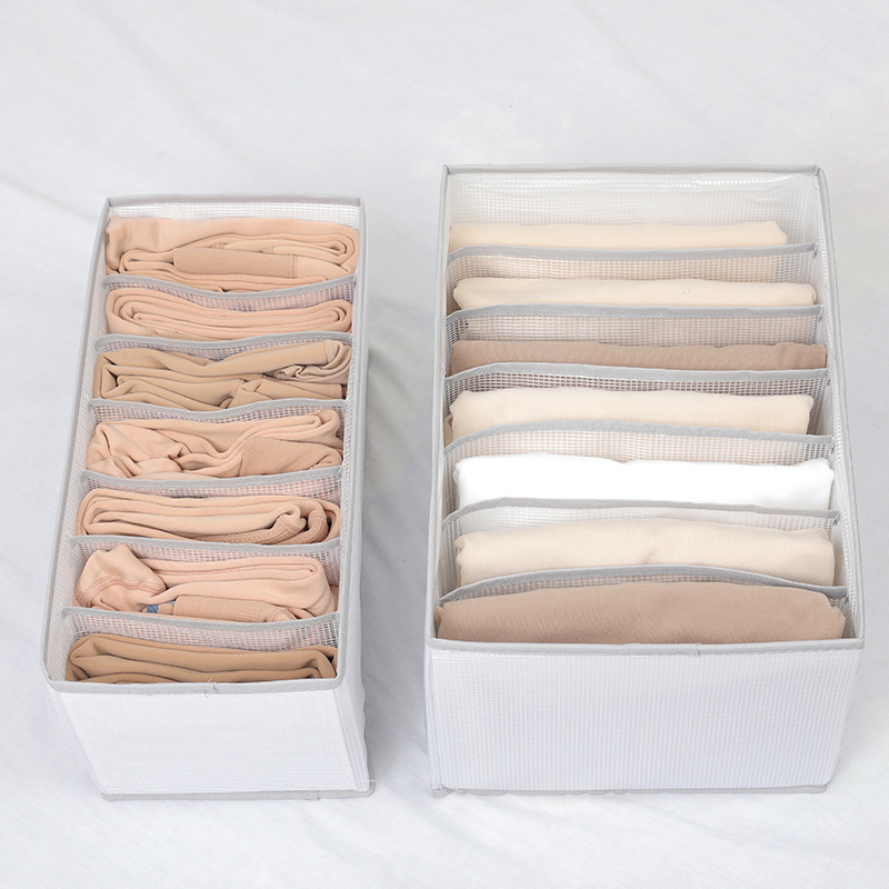 Ropa interior de malla transfronteriza pantalones caja de almacenamiento jeans cesta de almacenamiento transparente armario ropa caja de almacenamiento cajón