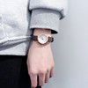 Retro trend swiss watch for leisure, belt, suitable for import, Korean style, simple and elegant design