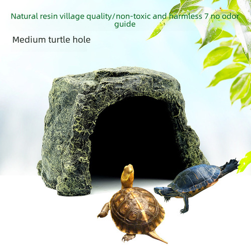 Manufacturer's direct sales of a variety of aquatic resin reptile turtle sunbathing platform pet climbing platform shelter house climbing slope sunbathing platform turtle cave 