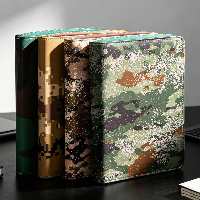 Customized Loose-Leaf Notebooks with Replaceable Inner Pages, Camouflage Notebooks, High-End Notepads, Training, Education, and Learning Record Books