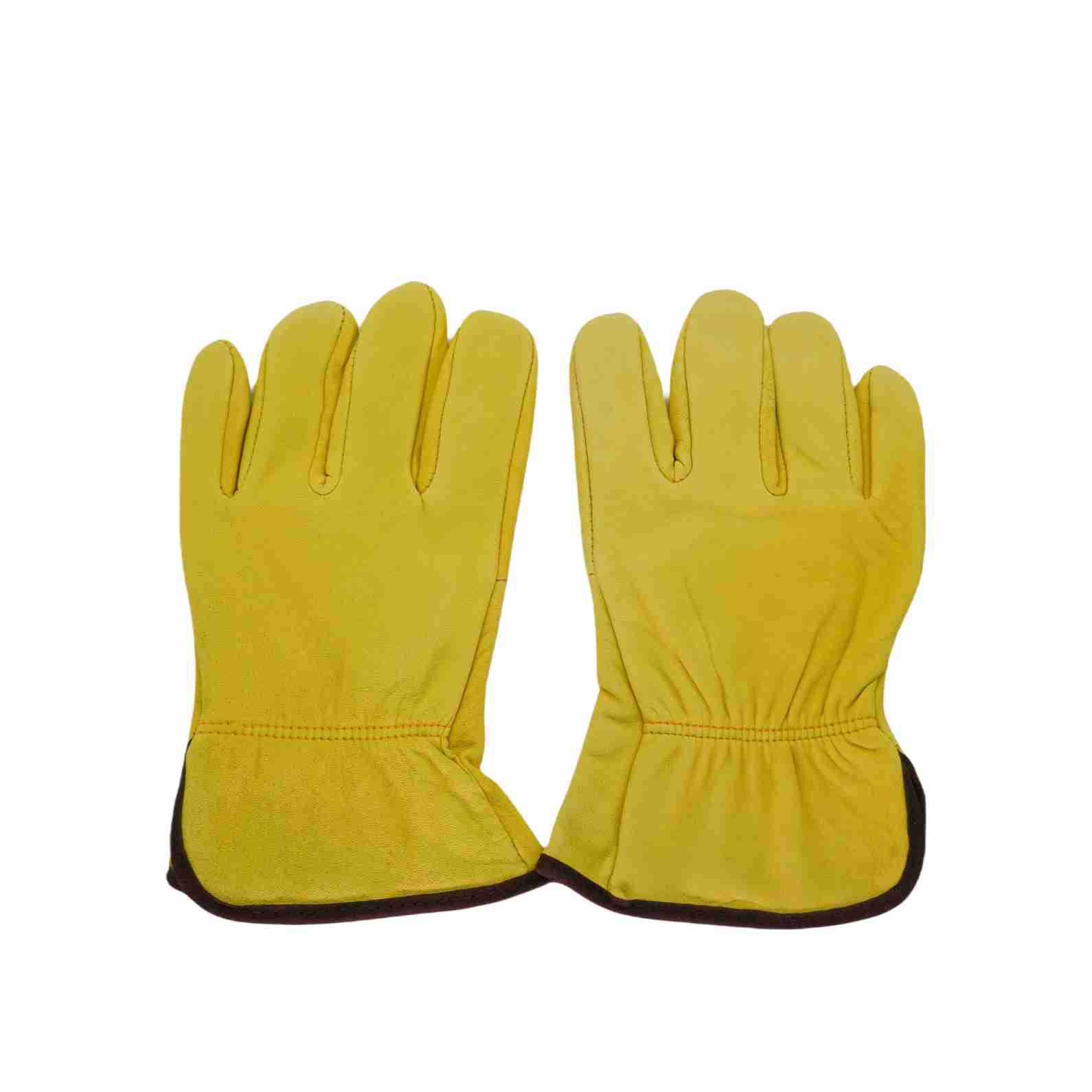 Guantes de soldadura, guantes de conductor de primera capa de piel de oveja, guantes de protección laboral para soldador de arco de argón, suaves, cómodos, resistentes al desgaste, aislantes del calor y antiescaldantes.
