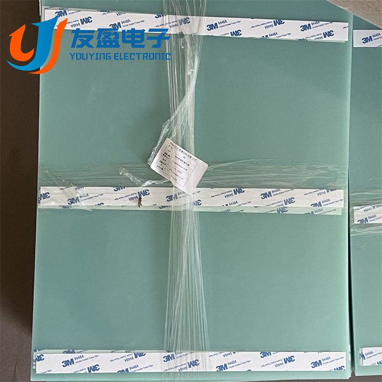 耐高温FR4水绿色玻纤板新能源环保电池绝缘环氧板防火背3M胶包工