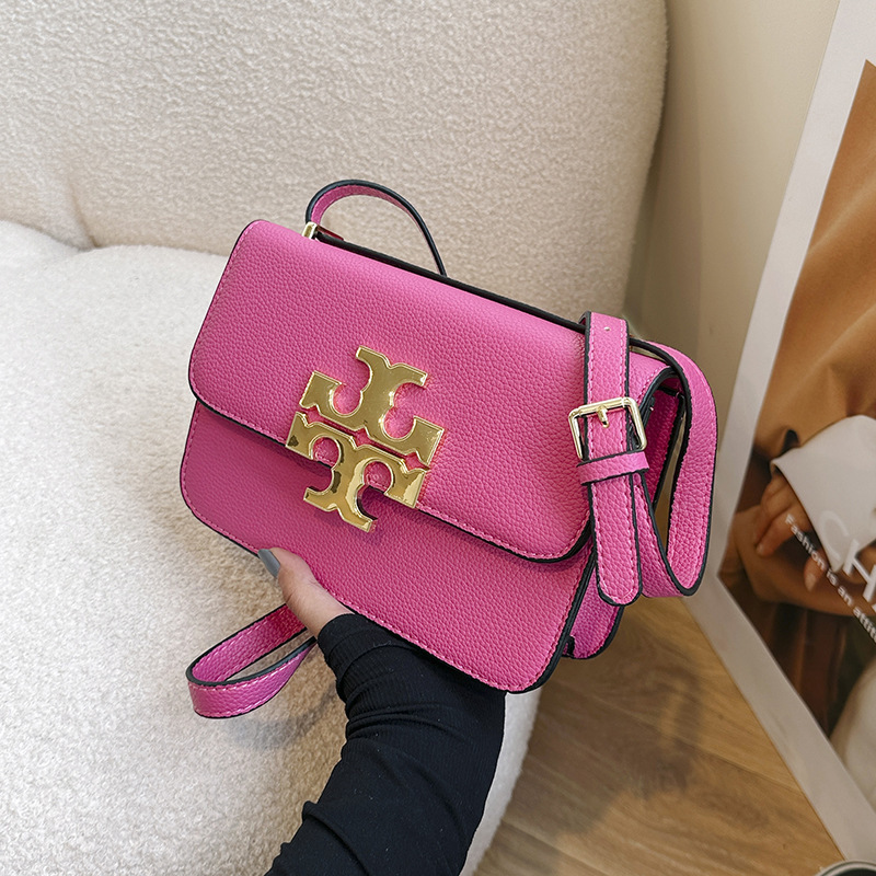 Tb Small Gold Brick Tofu Bag with Lychee Pattern Metal Chain, Simple Square Shoulder Crossbody Women's Bag, Cross-Border Women's Leather Goods Tb Small Gold Brick Tofu Bag with Lychee Pattern Metal Chain, Simple Square Shoulder Crossbody Women's Bag, Cross-Border Women's Leather Goods