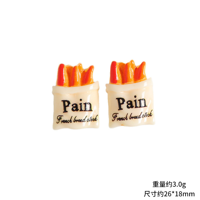 仿真微缩面包食玩树脂小配件diy奶油胶水杯冰箱贴鞋扣发饰品配件|undefined