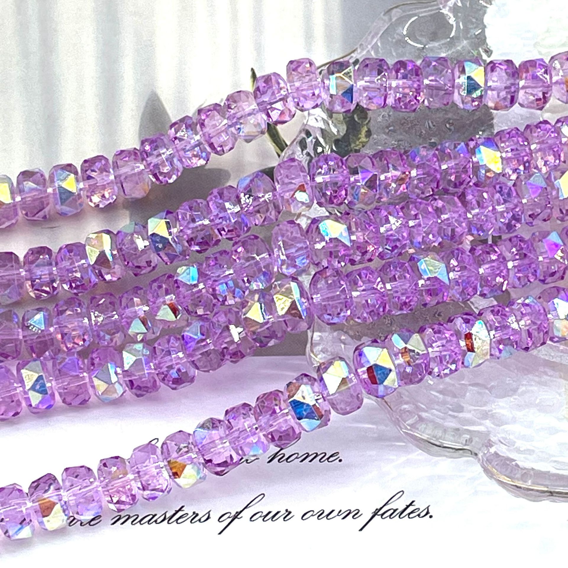 8mm Rainbow Wheel Jingjing Diy Jewelry Este embrión Vidrio Cristal Jewelry Pulsera Collar Moda Jewelry Accesorios dispersos