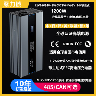 Pulse Cheng Lithium Battery Charger High Voltage 168V5A134.4V8A100.8V10A Wide Voltage with Pfc