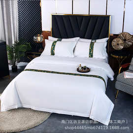 五星级酒店四件套酒店布草纯棉三件套床单被子套宾馆床上用品民宿
