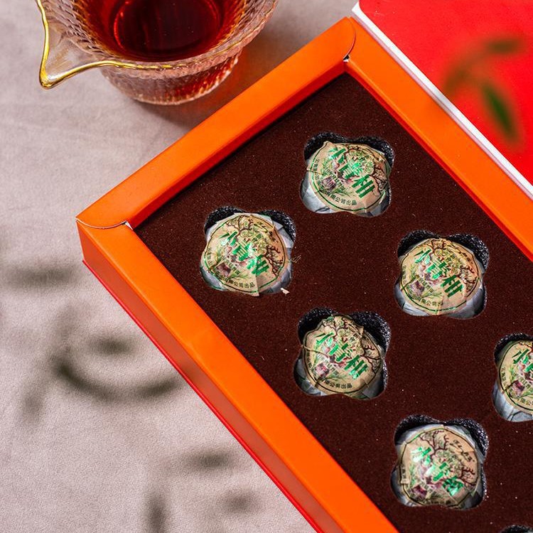 Xiao Qing Gang tea, gift box, банка для хранения, chenpi, Puerh tea, 18 pieces, 12 pieces, Birthday gift 2