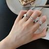 Sexy ring, advanced jewelry, glossy accessory, silver 925 sample, light luxury style, with gem