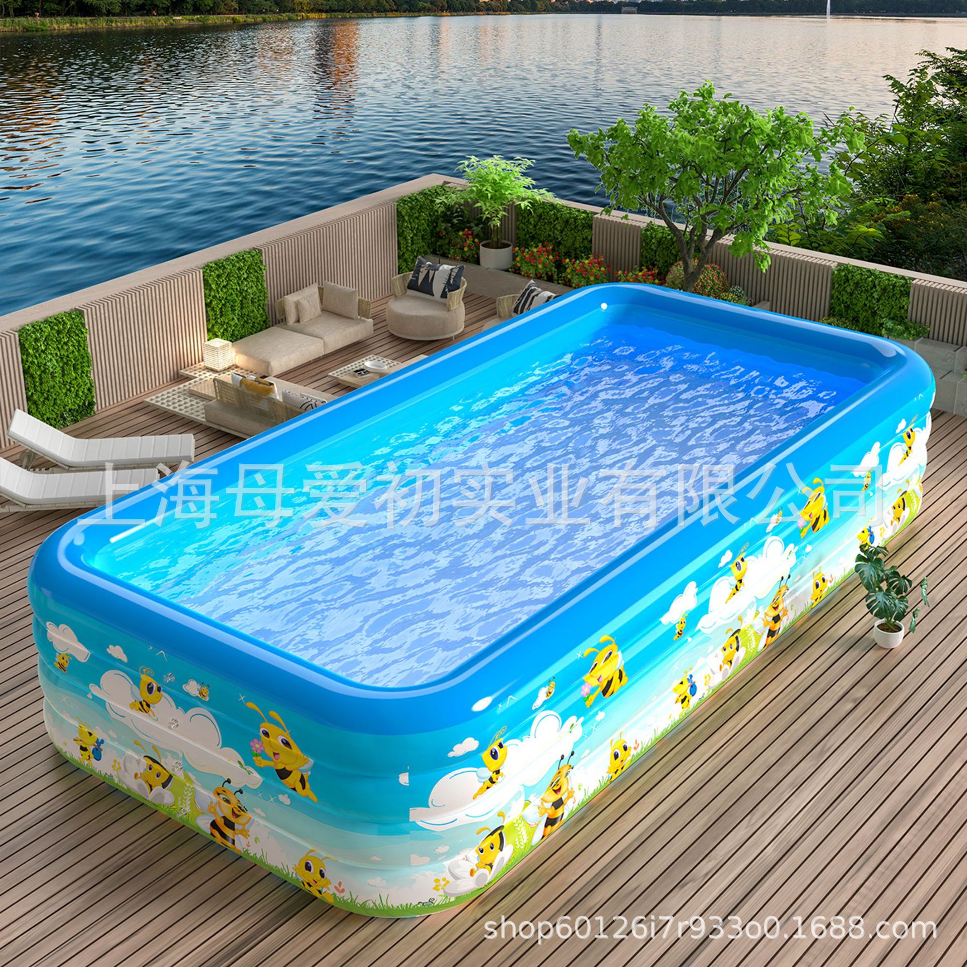 inflatable travel handheld folding swimming pool PVC for baby