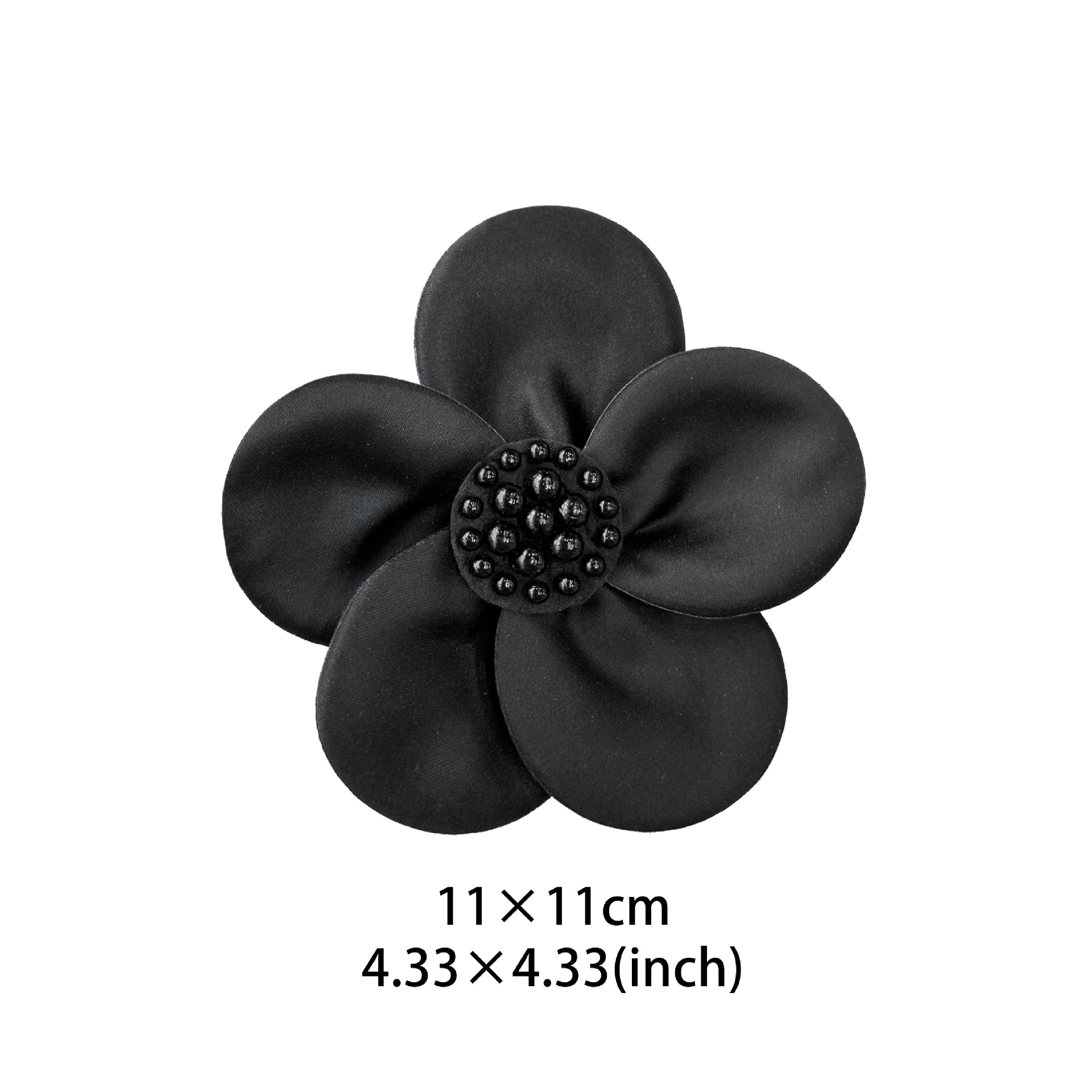 5 flores de tela de perla hermosa moda estereoscópica en blanco y negro accesorios de la habitación de tela pegada ropa bolsa accesorios para el cabello image 6