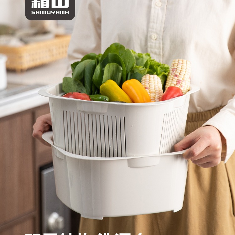 Vegetable Sink Drain Basket, Household Kitchen Multi-Layer Fruit Washing Water Filter, Stackable Vegetable Basket, Dishwasher Available