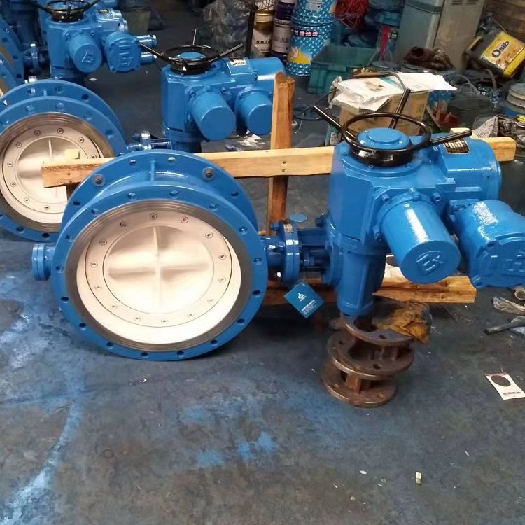 D943H-40P 电动三偏心硬密封法兰蝶阀DN300 高温蒸汽开关调节阀