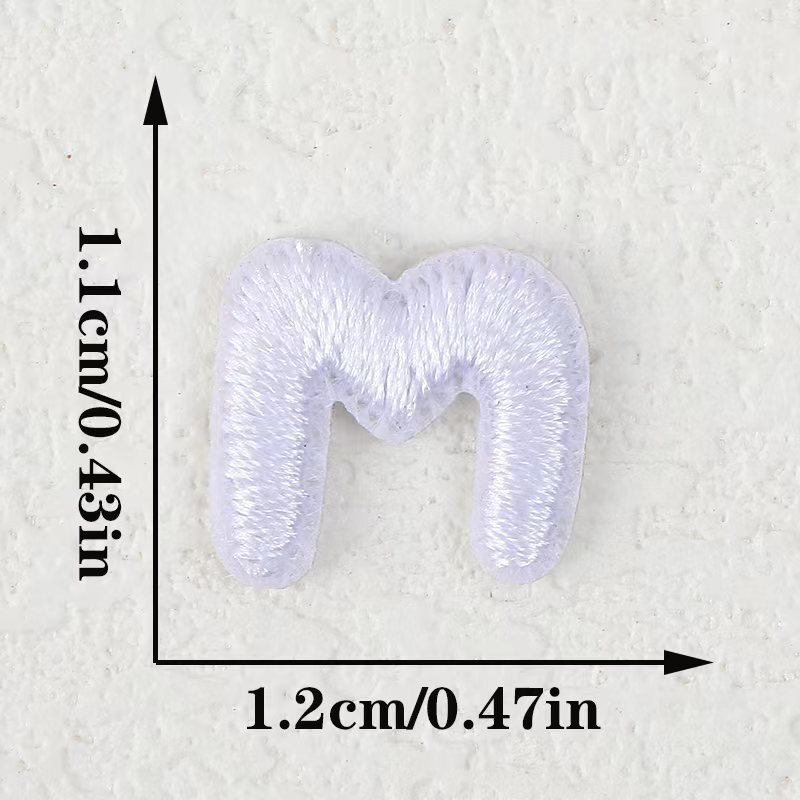 跨境电脑刺绣布贴黑白小数字字母服装辅料补丁贴DIY装饰贴刺绣贴|undefined