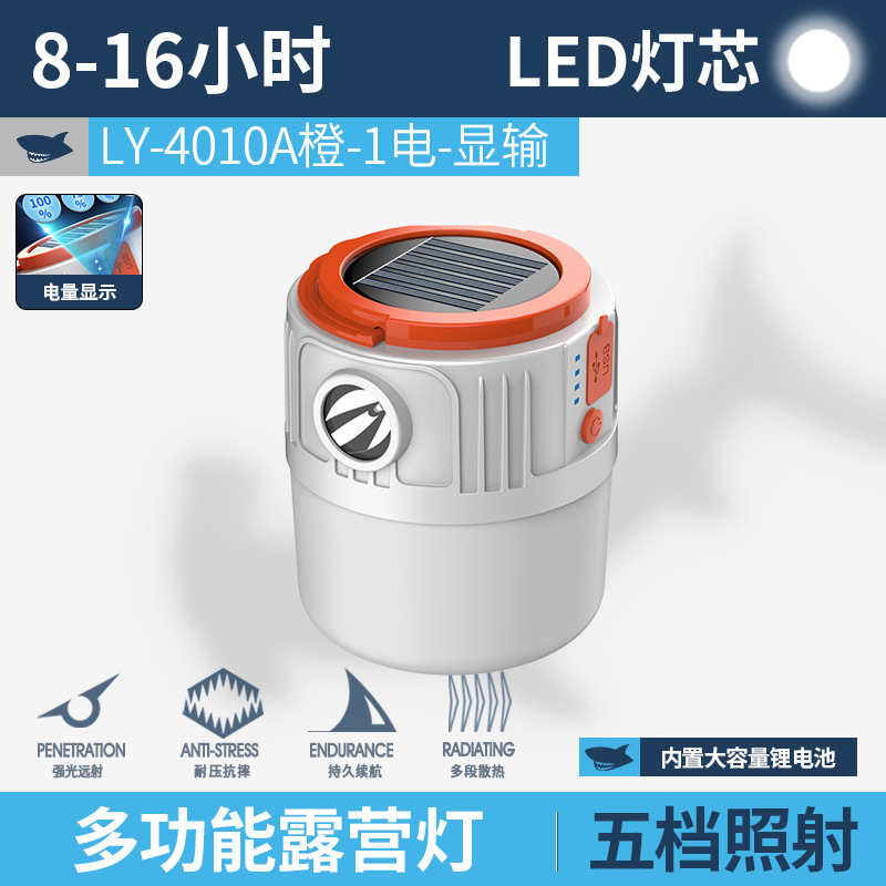 太阳能户外照明充电式帐篷灯露营灯强光超亮超长续航摆摊工作灯|undefined