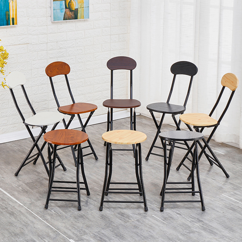 Backrest Chair Training Chair Student Dormitory Simple Portable Computer Chair Folding Compact Strong Occupying Small