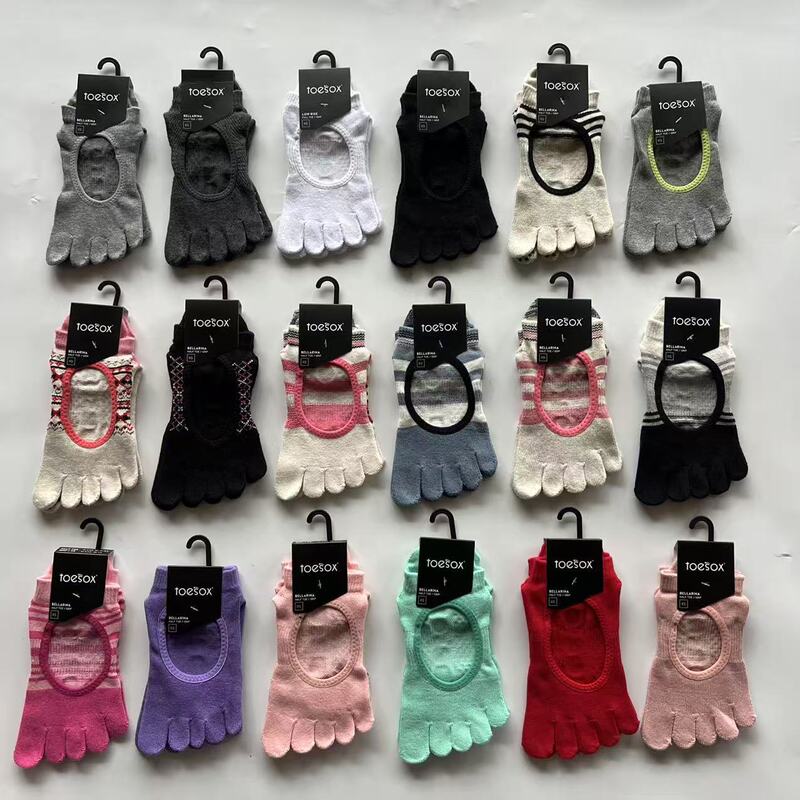 Toesox Yoga Socks Pilates Dot Glue Non-Slip Women's Five-Finger Socks Fitness Training Split-Toe Socks Floor Socks