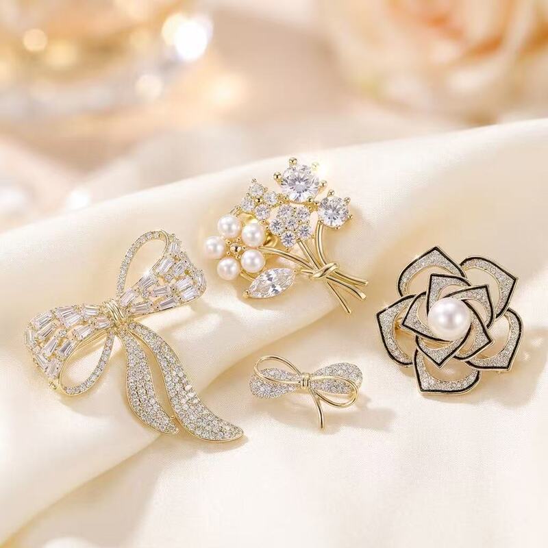 Eco-Friendly Bowknot Anti-Exposure Accessory, High-End Small Brooch for Women, Versatile and Elegant Pin to Secure Clothing and Suit Collars Eco-Friendly Bowknot Anti-Exposure Accessory, High-End Small Brooch for Women, Versatile and Elegant Pin to Secure Clothing and Suit Collars