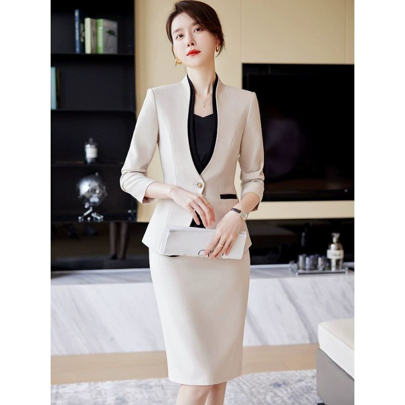Элегантный костюм для женщин, профессиональная одежда для весны и осени, стиль богини, стильный деловой костюм для ведущих, рабочая одежда