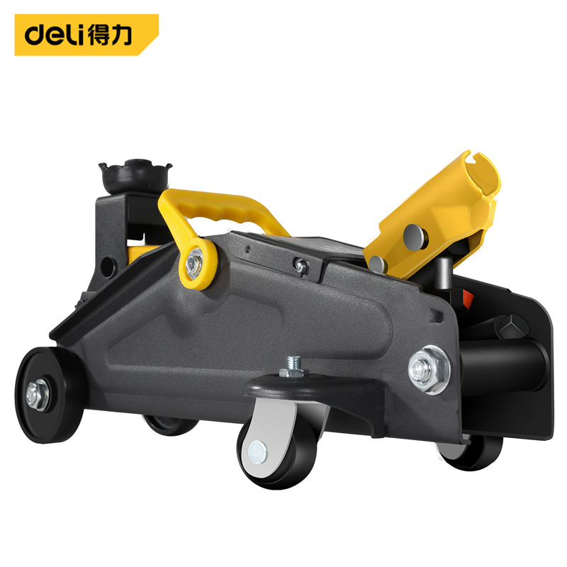 得力 液压千斤顶卧式油压轿车越野车小汽车用车载换轮胎工具