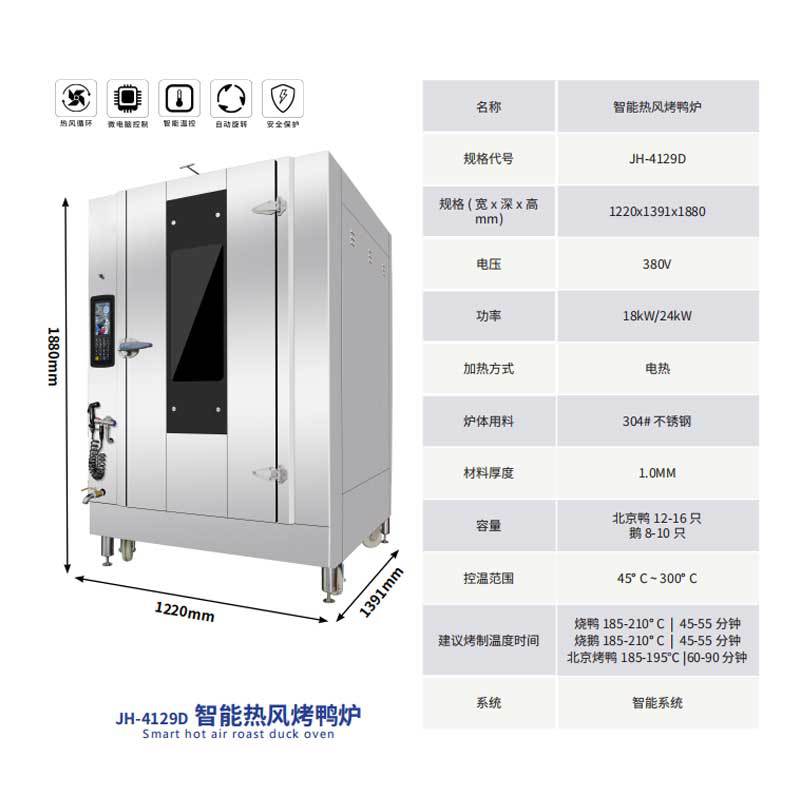 4129D 뜨거운 공기 로스트 오리 오븐 (12 전기 난방 모델)