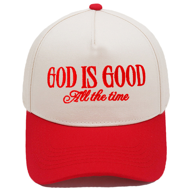 亚马逊GOD IS GOOD刺绣卡车司机帽拼色复古棒球帽欧美男女休闲帽|undefined