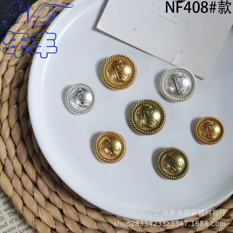 SOURCE factory FR knot hanging gold silver white tea Golden woolen coat zinc alloy Japanese and Korean women's coat button SOURCE factory FR knot hanging gold silver white tea Golden woolen coat zinc alloy Japanese and Korean women's coat button