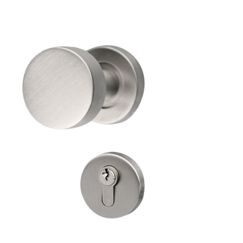 Personalizado 304 acero inoxidable dividido puerta cerradura esférica con llave doble cerradura de puerta de dormitorio cerradura de madera