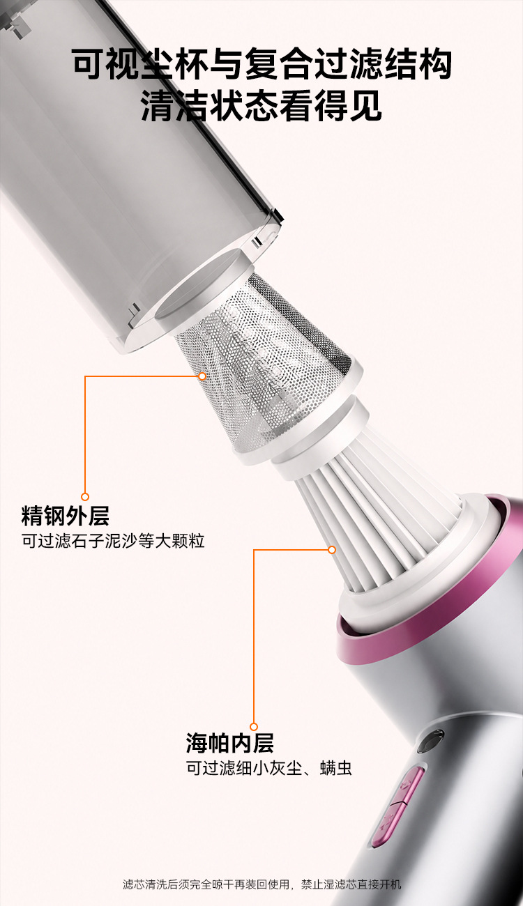 Car vacuum cleaner with 18000Pa high suction power, integrated blowing and suction, handheld portable rechargeable blower, suitable for both home and car use