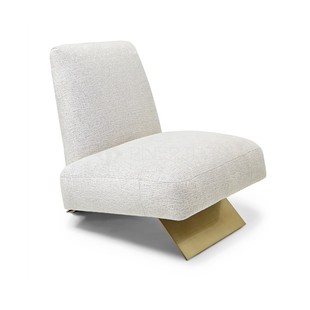 Italian Style Minimalist Creative Metal Backrest Leisure Chair Light Luxury Hotel Club Office Sales Department Reception Sofa Chair