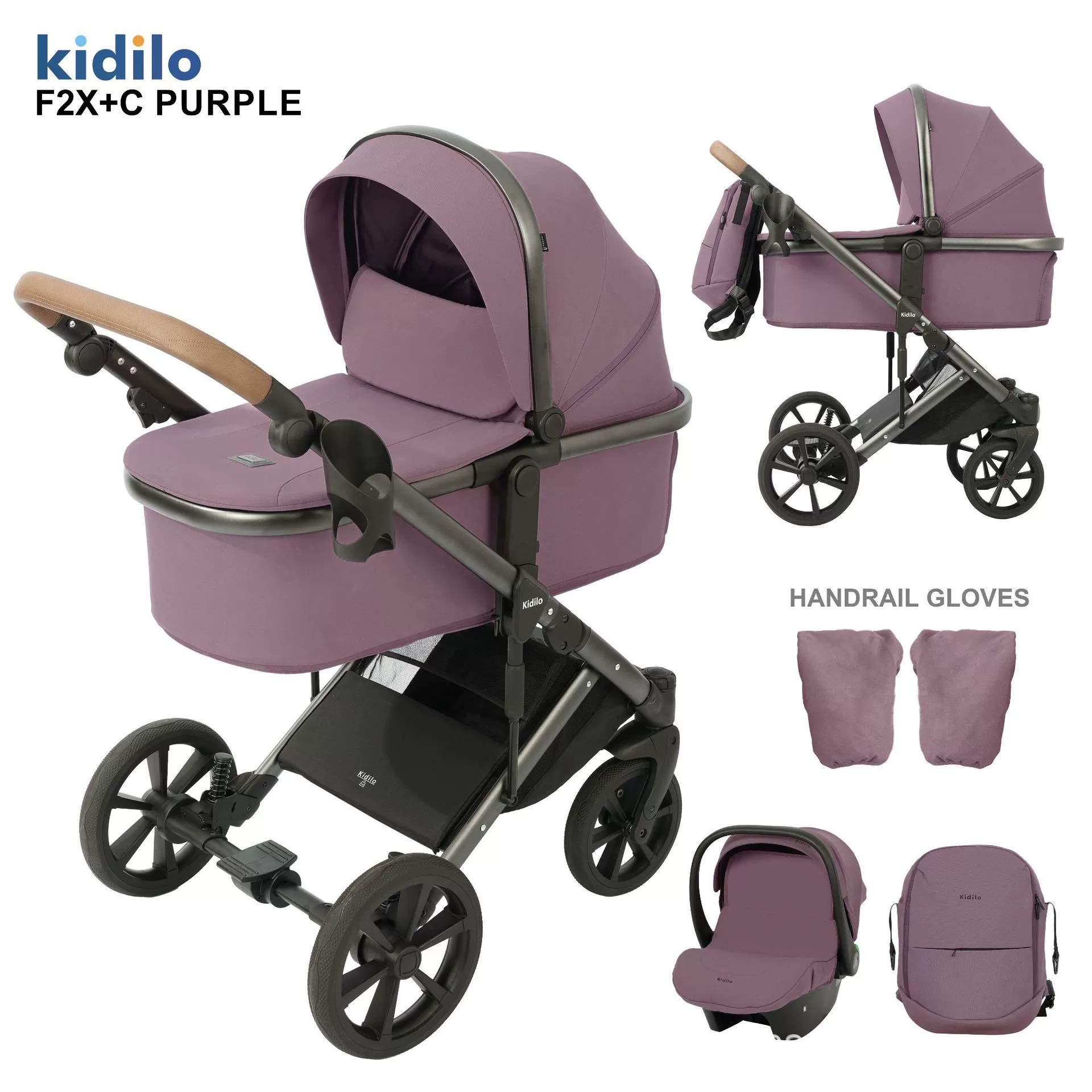 Детские прогулочные коляски Kidilo High Landscape: сидение и лежание, двухсторонний, легкий, 3-в-1 карманный автомобиль, оптовая закупка