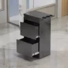 Чёрно-титановый (односторонний, 2 ящика, с подставкой)