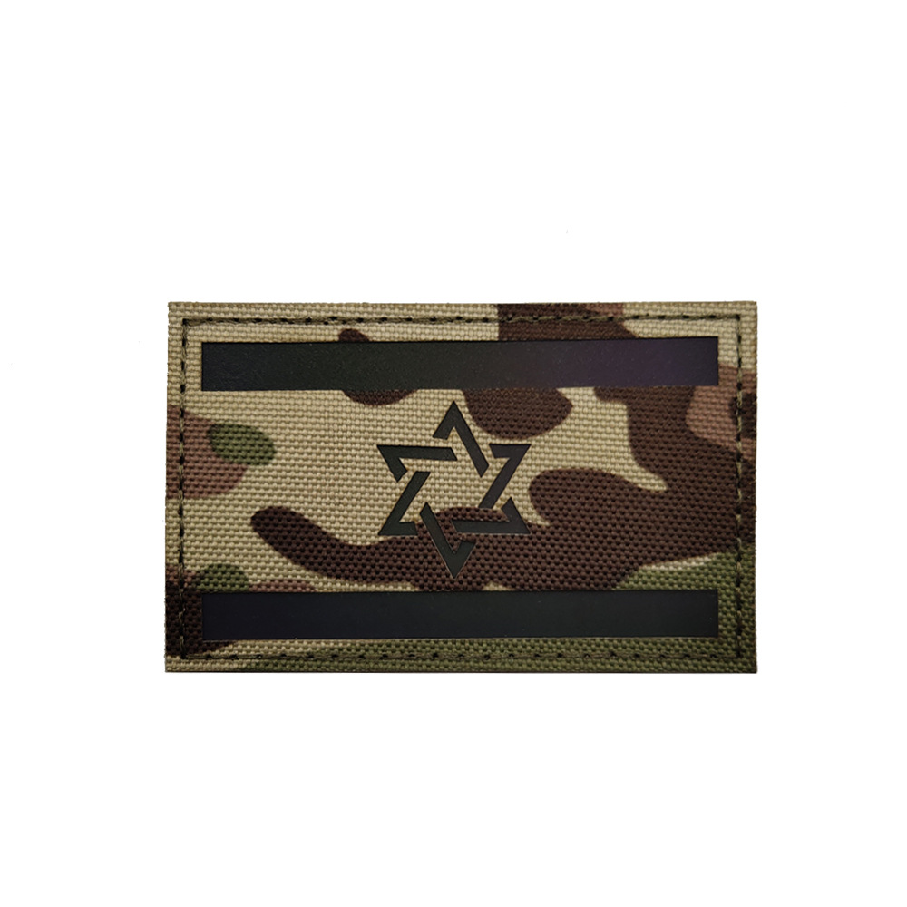 Bandera tailandesa en stock bandera asiática banderas israelíes Bandera de Israel pegatinas de tela brazalete de Velcro parche bordado