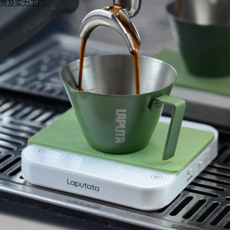 Laputa Leaton Obsidian Coffee Electronic Scale Mini Italian Smart Hand-Brewed Coffee Special Small Scale Timing Charging
