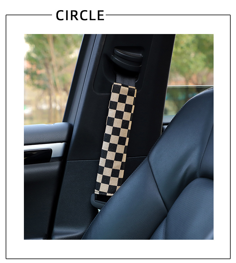 Car Seat Belt Shoulder Cover Jacquard Diamond Car Anti-Friction Shoulder Belt Cover Fashion Car Interior Products