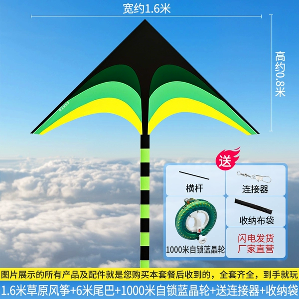 Kite, storage bag, 1.6meter, 6meter, 1000meter