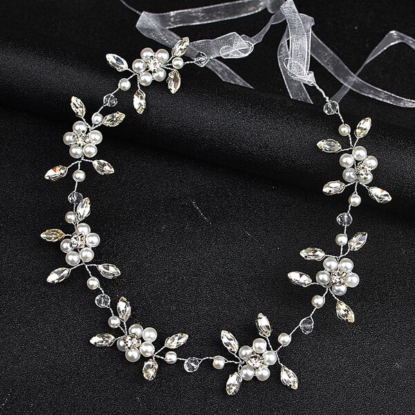 Europe and the United States cross-border bride wedding pearl soft chain headdress hair chain hair accessories factory direct sales