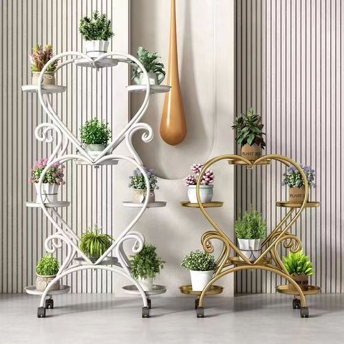 European-style balcony flower stand iron multi-layer living room indoor floor snake plant pot stand plant stand succulent flower stand