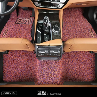 seat mat, specialized for the vehicle, Universal Foot Pad - full-vehicle-clean-enjoyment-series-blue-and-orange