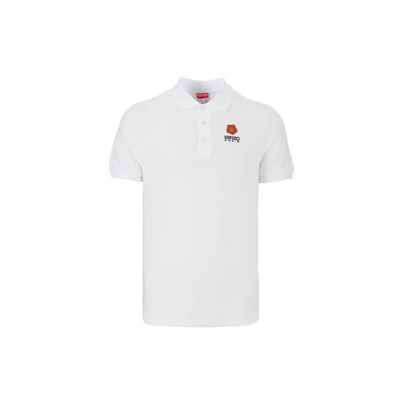 Complete Set of Three Labels French Kenzo Kenzo Takada Men's Short-Sleeve Polo Shirt with Embroidered Logo, Solid Color Casual Top T-Shirt