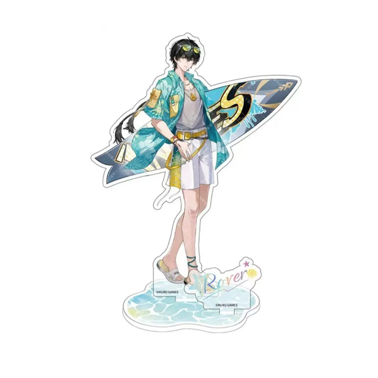 Периферийная фигурка Mingchao Beach Encounter Series: мужская дрейфующая фигура Zanni, женская дрейфующая фигура Katishiya, высокий акриловый подставка