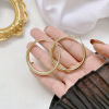 Spiral, metal brand earrings, new collection, simple and elegant design, wholesale