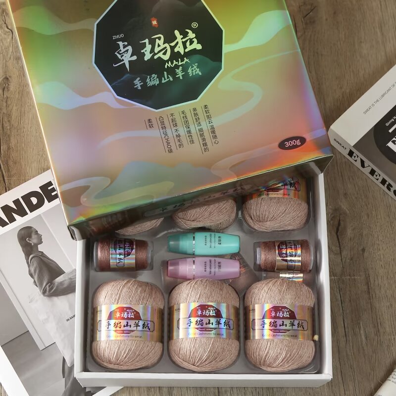 Cashmere Thread Gift Box 100 Pure Cashmere Yarn Cashmere Yarn Fabric Handmade Scarf Wool Ball Wholesale