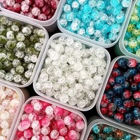 10m琉璃珠爆花珠冰裂玻璃珠手串串珠散珠散批手工DIY手链饰品珠子