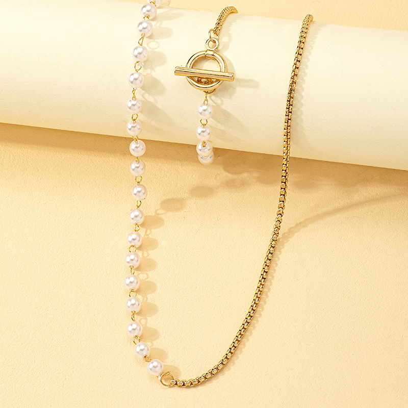 Simple Style Pearl Alloy Plating Pearl Necklace display picture 3