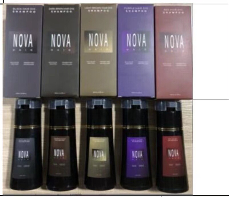 现货跨境爆款Nova Hair Dye Shampoo固色剂温和不刺激发膏|undefined